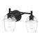 Designers Fountain Summer Jazz 16 in. 2-Light Matte Black Vanity Light with Clear Glass Shades for Bathrooms D310M-2B-MB - alternate 2